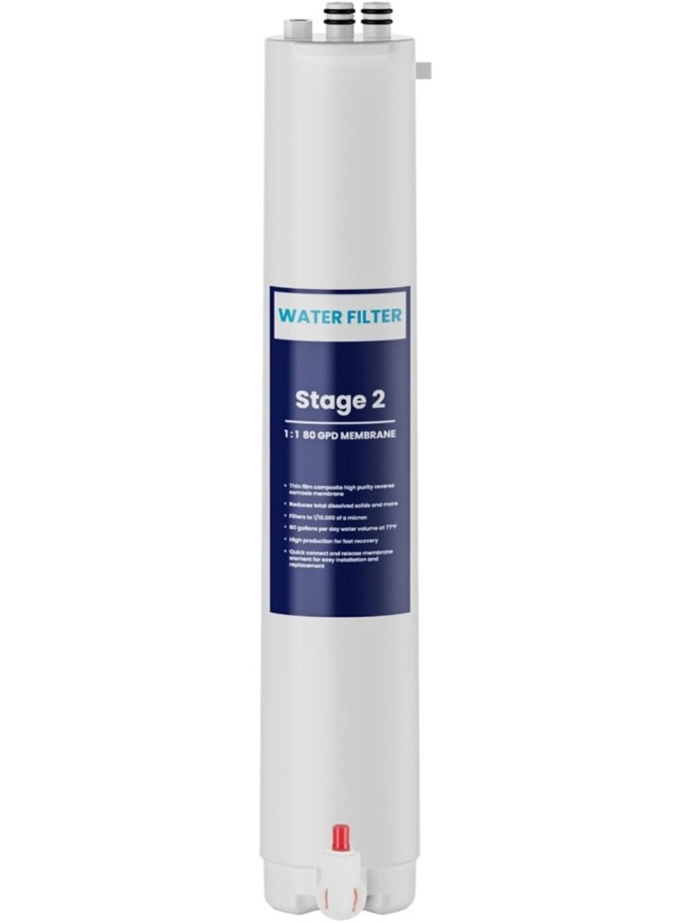 Ultra 80 GPD Reverse Osmosis Replacement Filter - 3-Stage Water Filtration